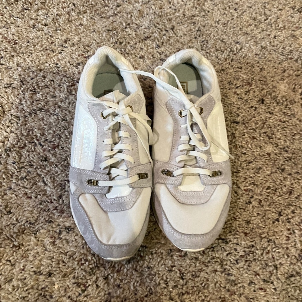 PUMA Grey and white metallic mile rider women's 8.5